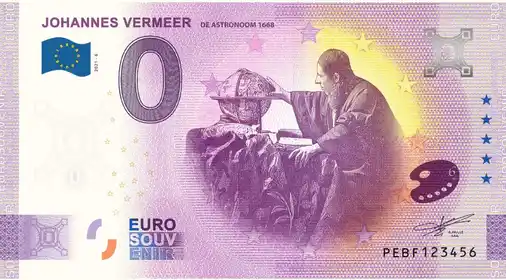 0€ banknote JOHANNES VERMEERDE ASTRNOOM 1668