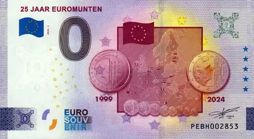 Billete de 0€ 25 JAAR EUROMUNTEN 1999 - 2024