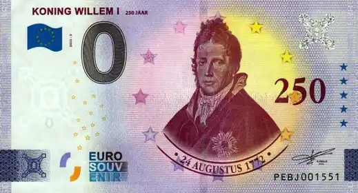 Banconota da 0€ KONING WILLEM I 250 JAAR