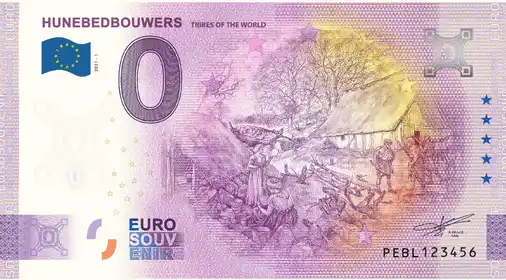 Billete de 0€ HUNEBEDBOUWERSTRIBES OF THE WORLD