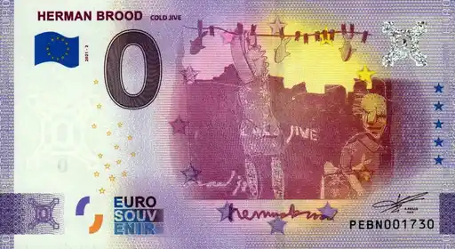 0€ banknote HERMAN BROODCOLD JIVE