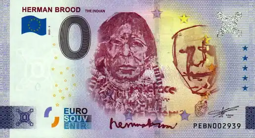 Billete de 0€ HERMAN BROODTHE INDIAN