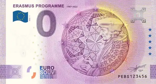 0€ banknote ERASMUS PROGRAMME 1987-2022