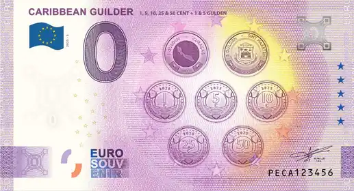 0€ banknote CARIBBEAN GUILDER