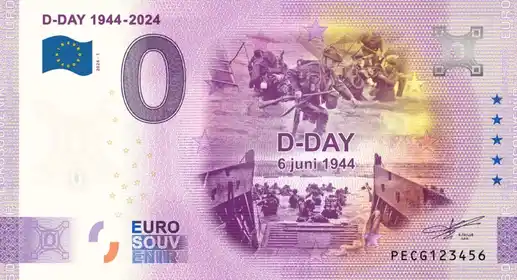 Banconota da 0€ D-DAY 1944-2024