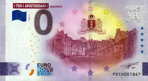 Banconota da 0€ 750 AMSTERDAM