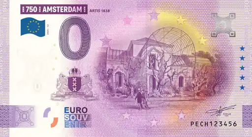 Banconota da 0€ 750 AMSTERDAM