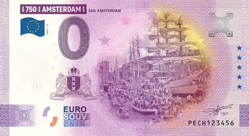 Banconota da 0€ 750 AMSTERDAM
