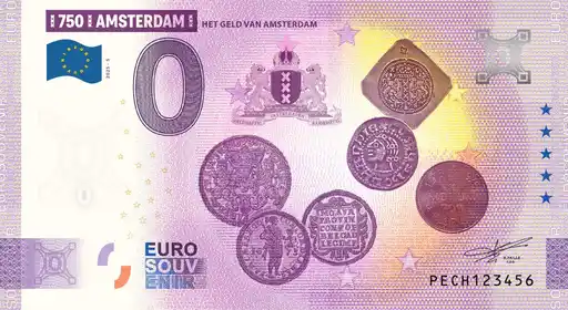 0€-Schein 750 AMSTERDAMHET GELD VAN AMSTERDAM