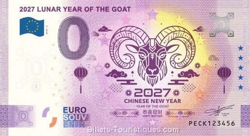 0€ banknote 2027 LUNAR YEAR OF THE GOAT