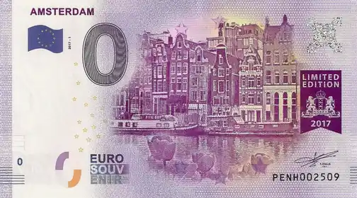 0€ banknote AMSTERDAMLIMITED EDITION 2017