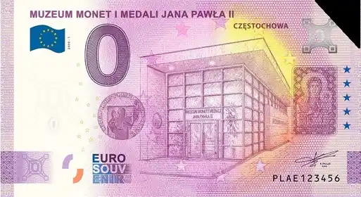 Billet 0€ MUZEUM MONET I MEDALI JANA PAWLA IICZESTOCHOWA