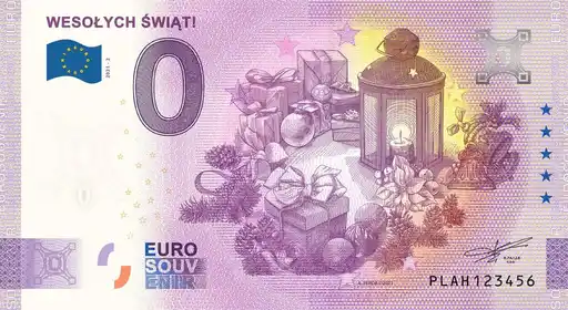 Banconota da 0€ WESOŁYCH ŚWIĄT!