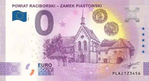 Billete de 0€ POWIAT RACIBORSKI - ZAMEK PIASTOWSKI