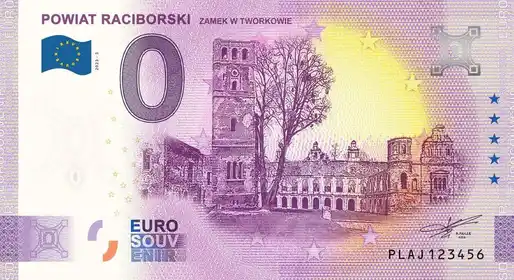 0€ banknote POWIAT RACIBORSKIZAMEK W TWORKOWIE