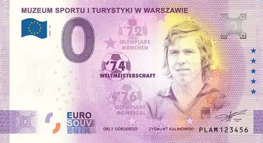 0€ banknote MUZEUM SPORTU I TURYSTYKI W WARSZAWIE