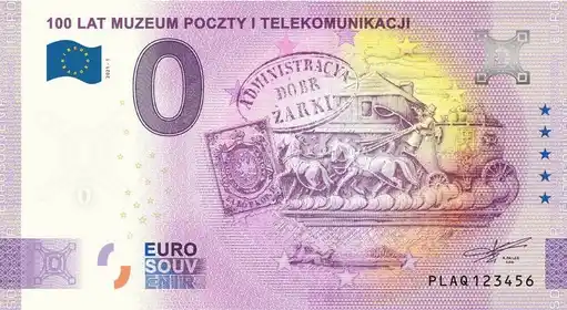 0€ banknote 100 LAT MUZEUM POCZTY I TELEKOMUNIKACJI