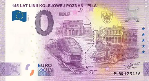 Billete de 0€ 145 LAT LINII KOLEJOWEJ POZNAŃ – PIŁA