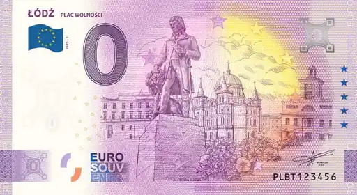 0€ banknote LODZPLAC. WOLNOSCI