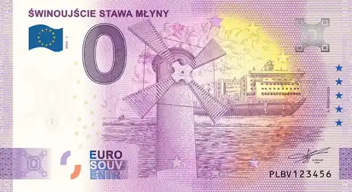 Banconota da 0€ ŚWINOUJŚCIE STAWA MLYNY