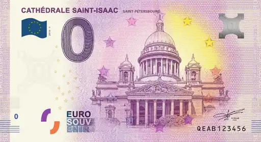 0€ banknote CATHÉDRALE SAINT-ISAACSAINT-PÉTERSBOURG