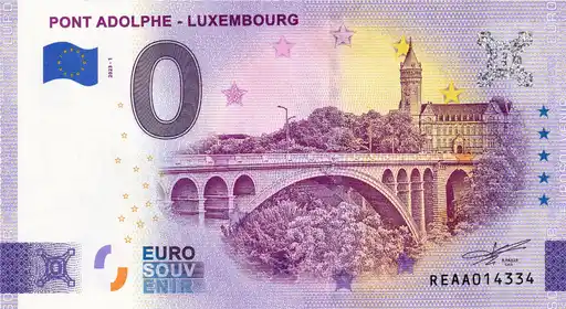 0€-Schein PONT ADOLPHE - LUXEMBOURG