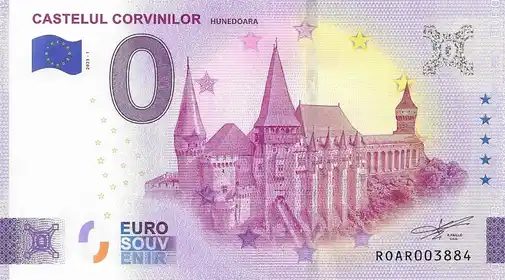0€ banknote CASTELUL CORVINILOR HUNEDOARA