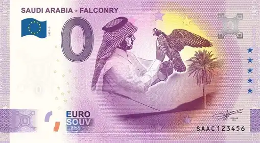 0€-Schein SAUDI ARABIA - FALCONRY