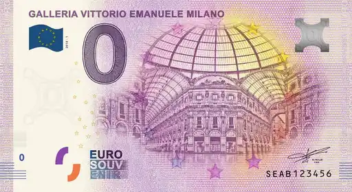 Billet 0€ GALLERIA VITTORIO EMANUELE MILANO