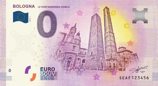 0€ banknote BOLOGNALE TORRI GARISENDA ASINELLI