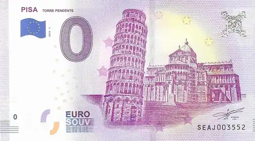 Billete de 0€ PISATORRE PENDENTE