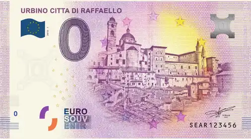 Banconota da 0€ URBINO CITTÀ DI RAFFAELLO