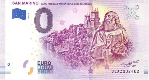 0€-Schein SAN MARINOLA PIU PICCOLA E ANTICA REPUBBLICA DEL MONDO