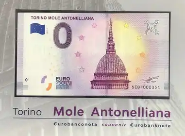 Banconota da 0€ TORINO MOLE ANTONELLIANA