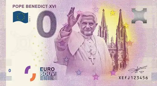 Billet 0€ POPE FRANCIS AND POPE EMERITUS BENEDICT XVI