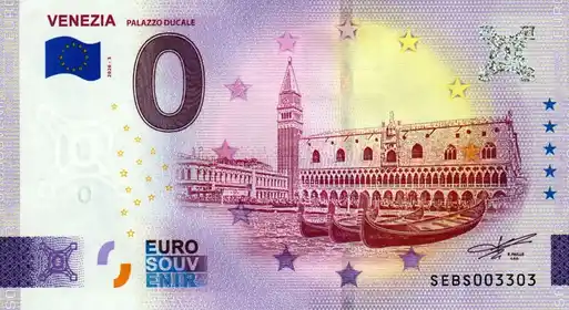 Banconota da 0€ VENEZIA PALAZZO DUCALE