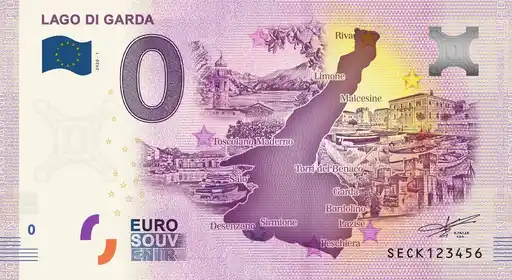Banconota da 0€ LAGO DI GARDA