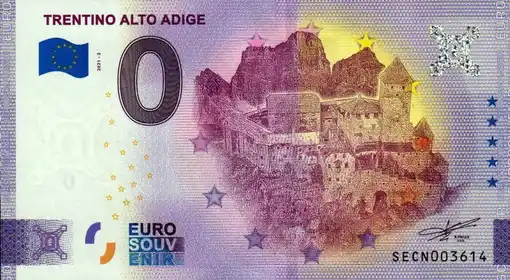 Billete de 0€ TRENTINO ALTO ADIGE