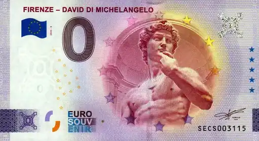 0€ banknote FIRENZE - DAVID DI MICHELANGELO