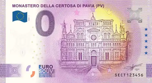 Billete de 0€ MONASTERO DELLA CERTOSA DI PAVIA (PV)