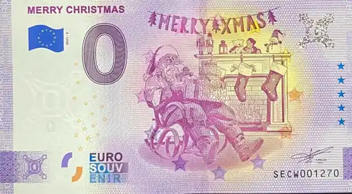 Billete de 0€ MERRY CHRISTMAS