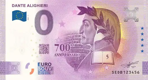 Banconota da 0€ DANTE ALIGHIERI