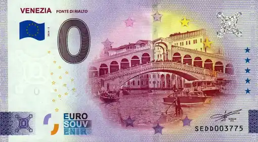 Banconota da 0€ VENEZIAPONTE DI RIALTO