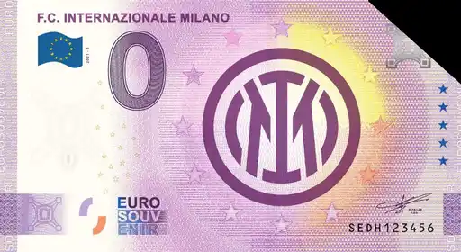 Banconota da 0€ F.C. INTERNAZIONALE MILANO
