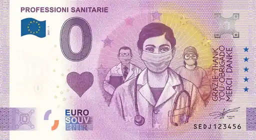 0€ banknote PROFESSIONI SANITARIE