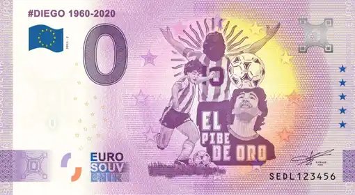 Banconota da 0€ #DIEGO 1960-2020