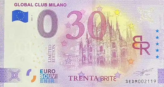 Billet 0€ GLOBAL CLUB MILANO