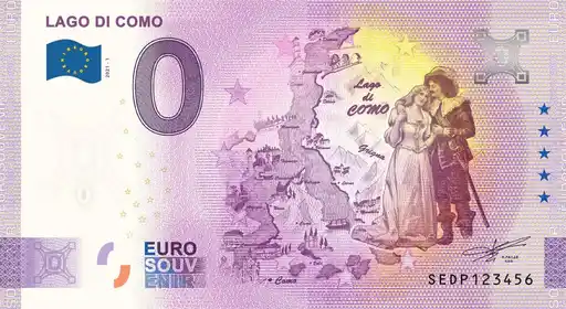 Banconota da 0€ LAGO DI COMO