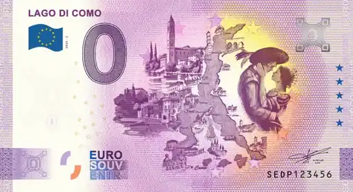 0€ banknote LAGO DI COMO