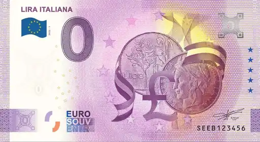 0€ banknote LIRA ITALIANA